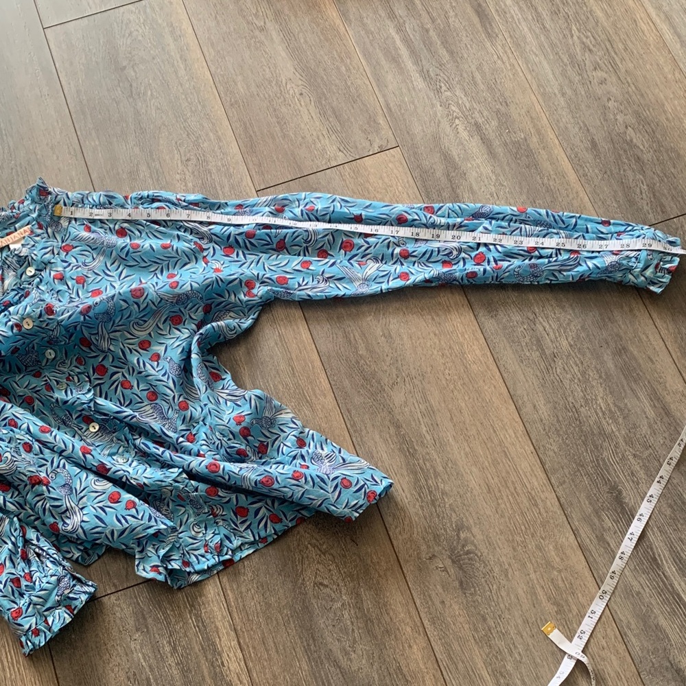 Banjanan Blue and Red Patterned Blouse - Picture 7 of 12